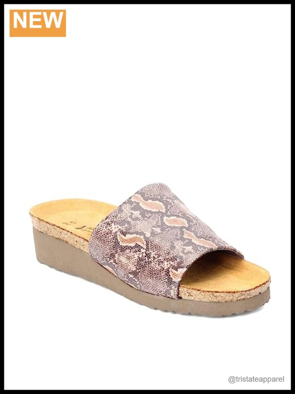 Naot Alana Wedge Sandal Suede Open Toe Slide Ankle Strap